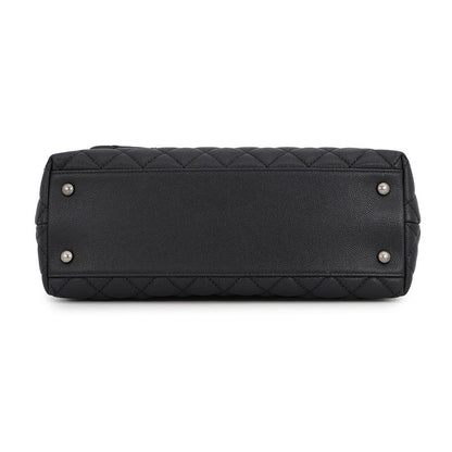 Chanel Handbag Quilted CC Logo Coco Handle Flap Caviar Leather 2-Way Shoulder — view 3
