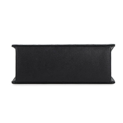 Chanel Handbag Quilted CC Logo Top Handle Flap Caviar Leather Black — view 3