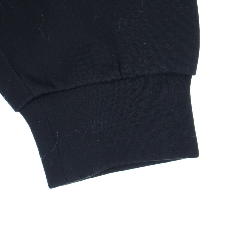 Prada Leather Cut Replacement Bonded Sweatshirt Black — view 5