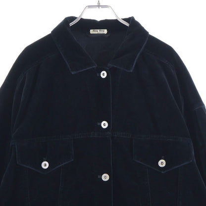 Miu Miu Tour Velvet Jacket Tracker Black — view 3