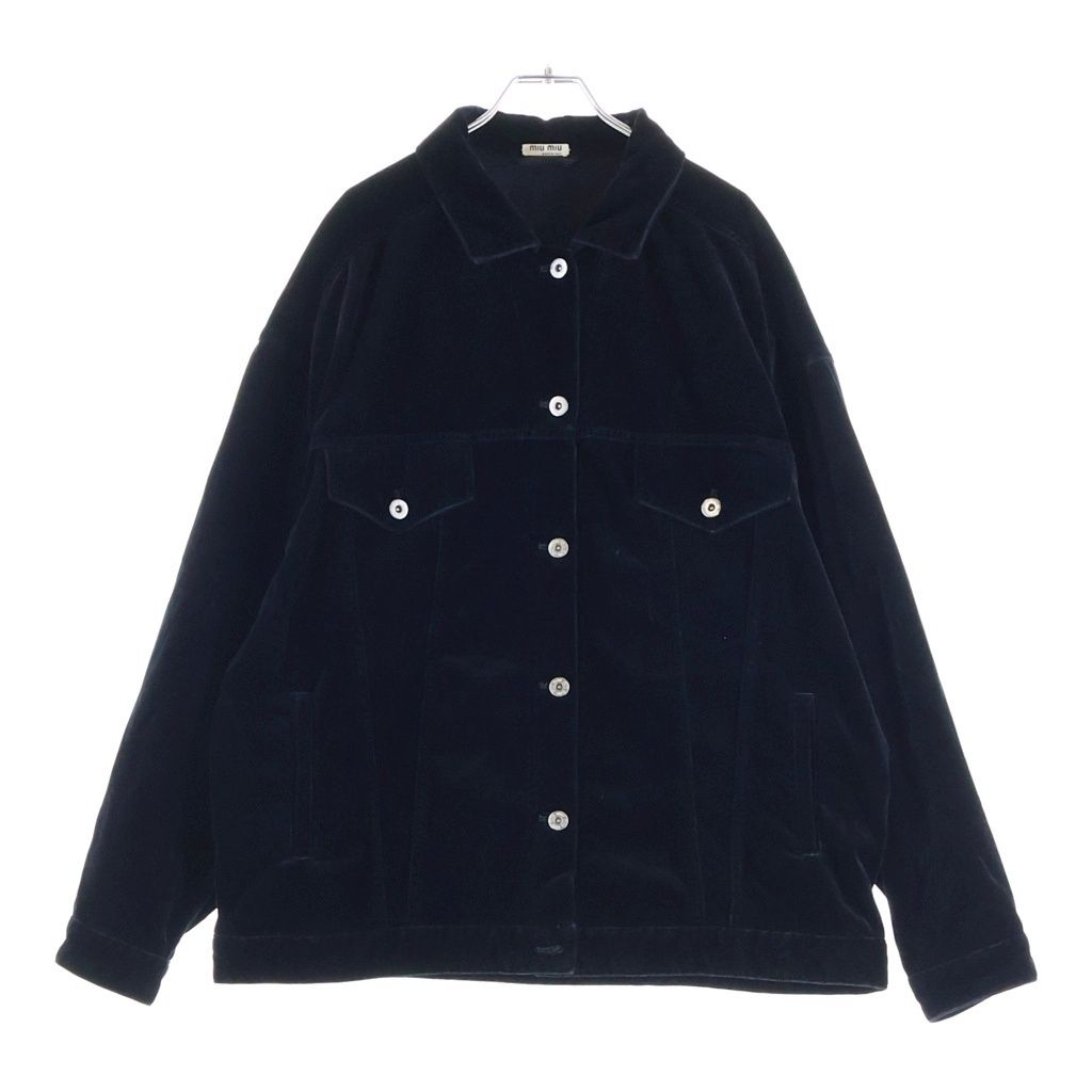Miu Miu Tour Velvet Jacket Tracker Black