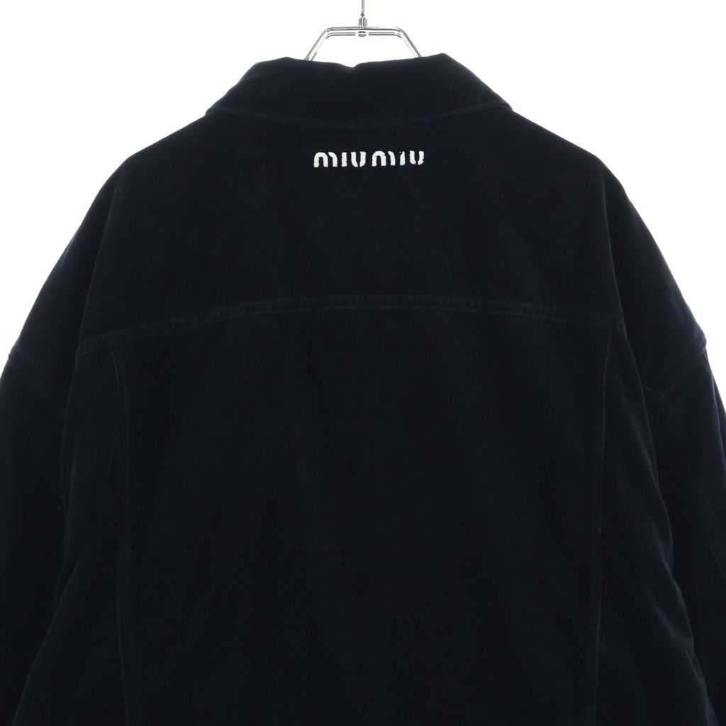 Miu Miu Tour Velvet Jacket Tracker Black — view 4