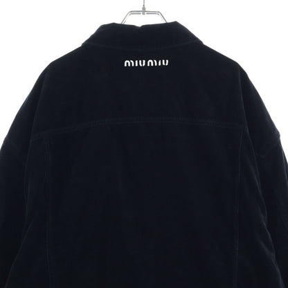 Miu Miu Tour Velvet Jacket Tracker Black — view 4