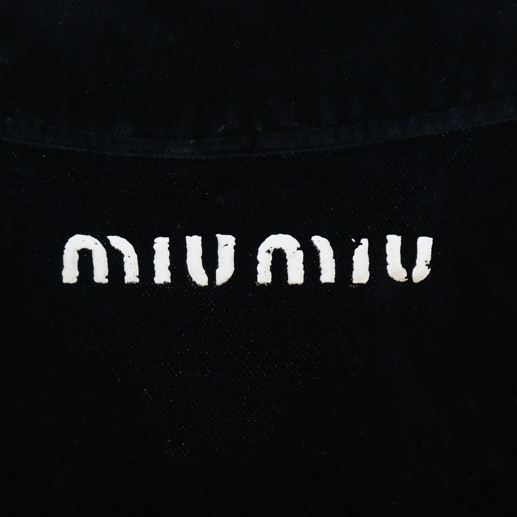 Miu Miu Tour Velvet Jacket Tracker Black — view 5