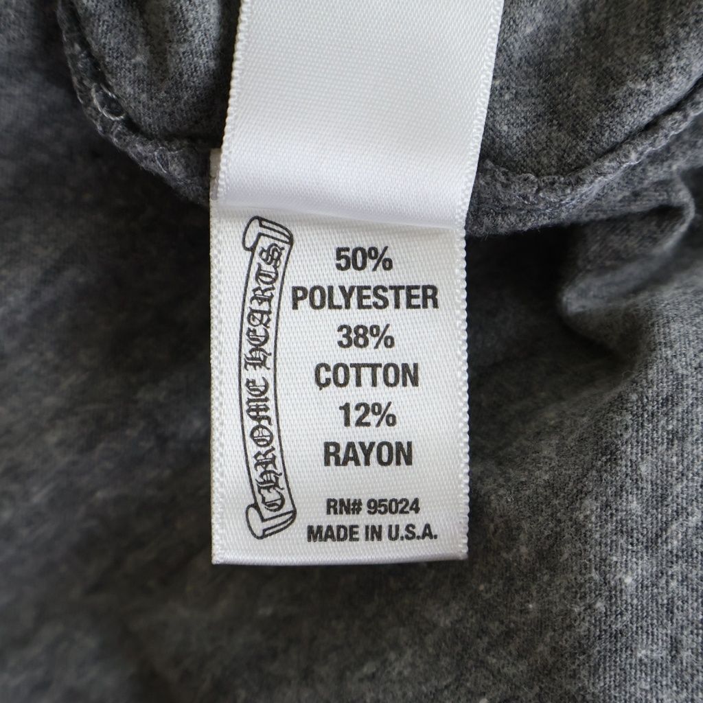 Chrome Hearts CH Plus Henley Neck Raglan T-Shirt Gray — view 8