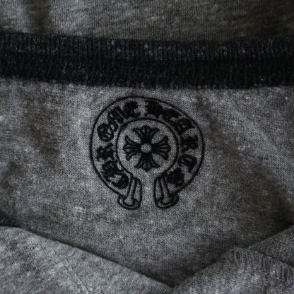 Chrome Hearts CH Plus Henley Neck Raglan T-Shirt Gray — view 7