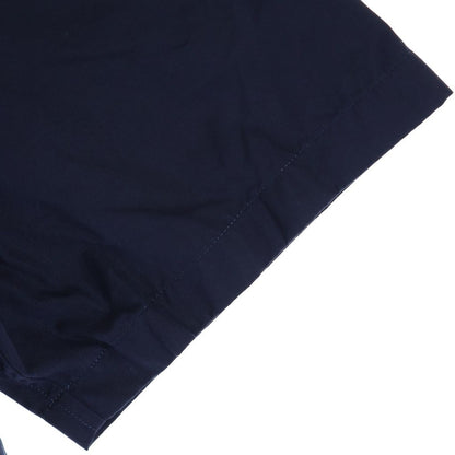 Loewe Cotton Poplin Open Collar Short Sleeve Shirt Navy — view 5