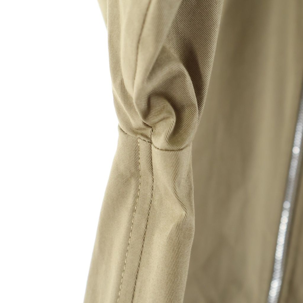 Moncler Camica Cottn Brend Gabardine Jacket Cotton Zip Up Beige — view 6