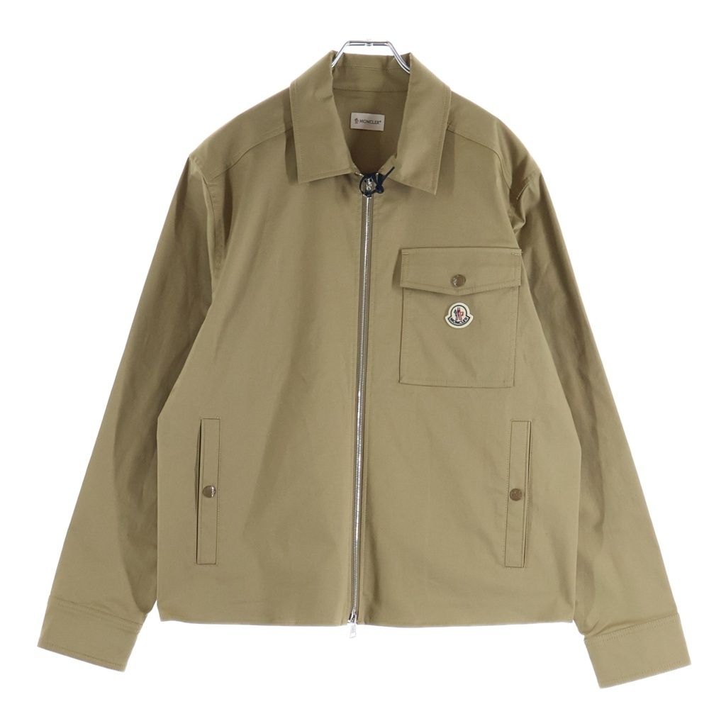 Moncler Camica Cottn Brend Gabardine Jacket Cotton Zip Up Beige