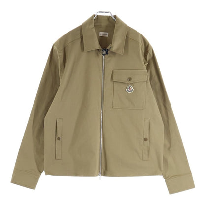 Moncler Camica Cottn Brend Gabardine Jacket Cotton Zip Up Beige