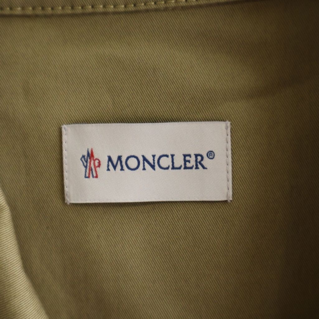 Moncler Camica Cottn Brend Gabardine Jacket Cotton Zip Up Beige — view 7