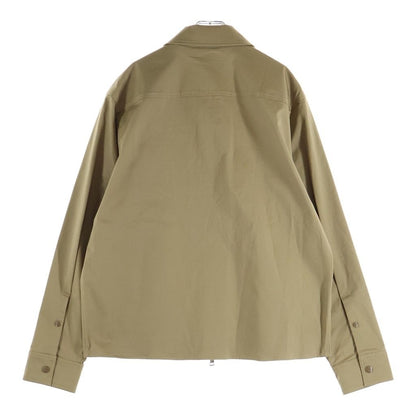 Moncler Camica Cottn Brend Gabardine Jacket Cotton Zip Up Beige — view 2