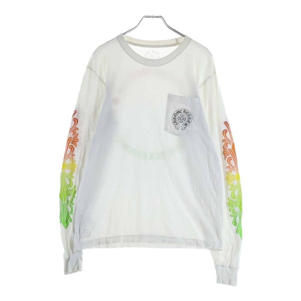 Chrome Hearts Back Circle Logo Flrl Long Sleeve Tee Gradation Floral Print — view 2