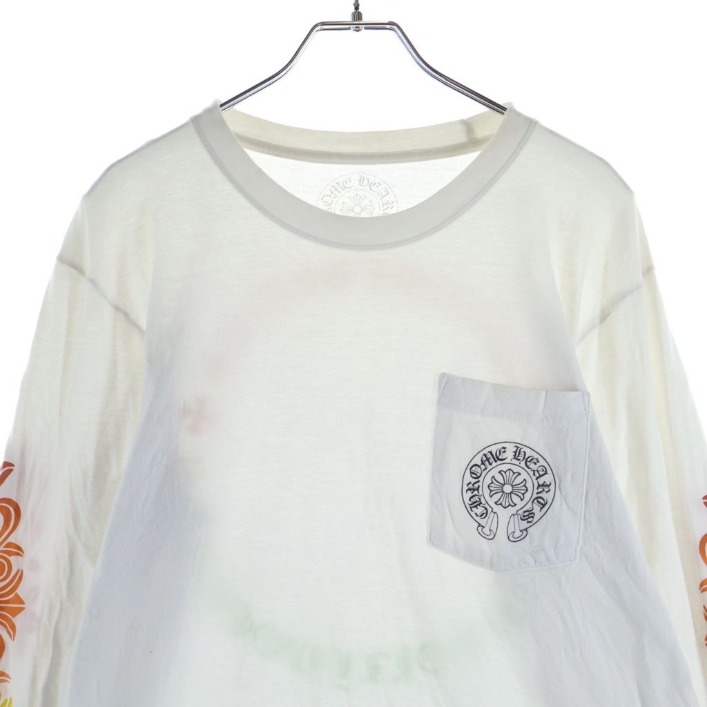 Chrome Hearts Back Circle Logo Flrl Long Sleeve Tee Gradation Floral Print — view 3