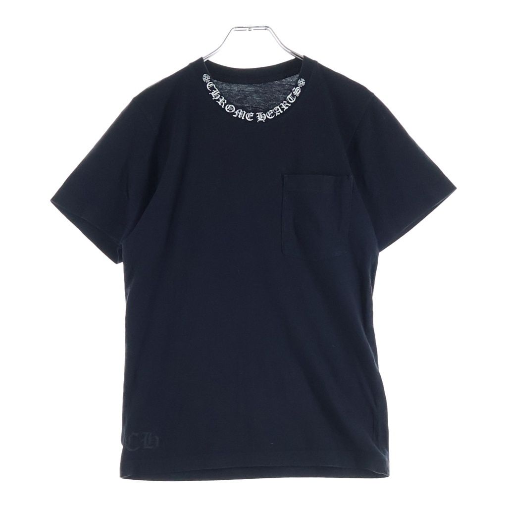 Chrome Hearts Neck Logo Short Sleeve Tee Print T-Shirt Cotton Black — view 2