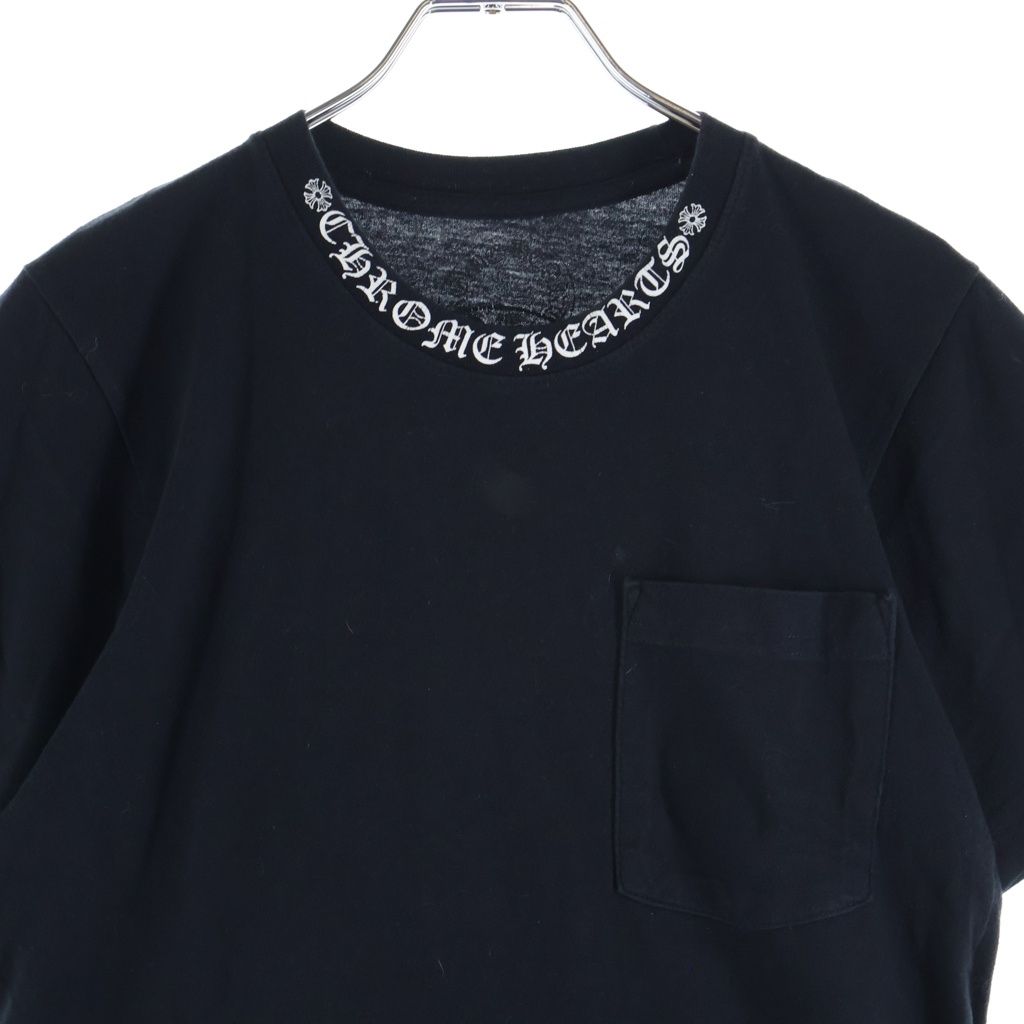 Chrome Hearts Neck Logo Short Sleeve Tee Print T-Shirt Cotton Black — view 3