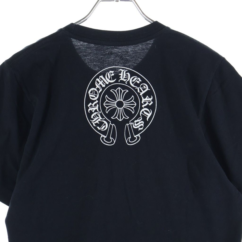 Chrome Hearts Neck Logo Short Sleeve Tee Print T-Shirt Cotton Black — view 4