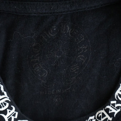 Chrome Hearts Neck Logo Short Sleeve Tee Print T-Shirt Cotton Black — view 7