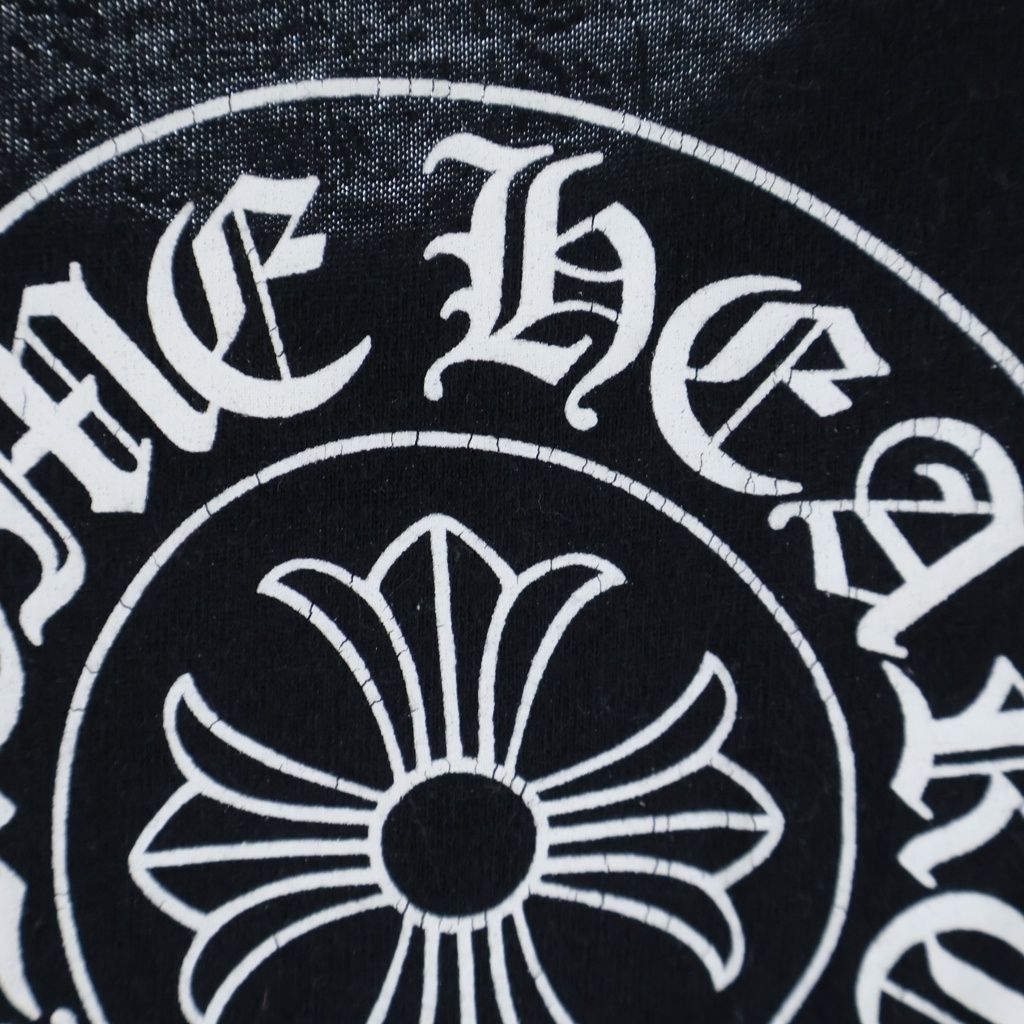 Chrome Hearts Neck Logo Short Sleeve Tee Print T-Shirt Cotton Black — view 5