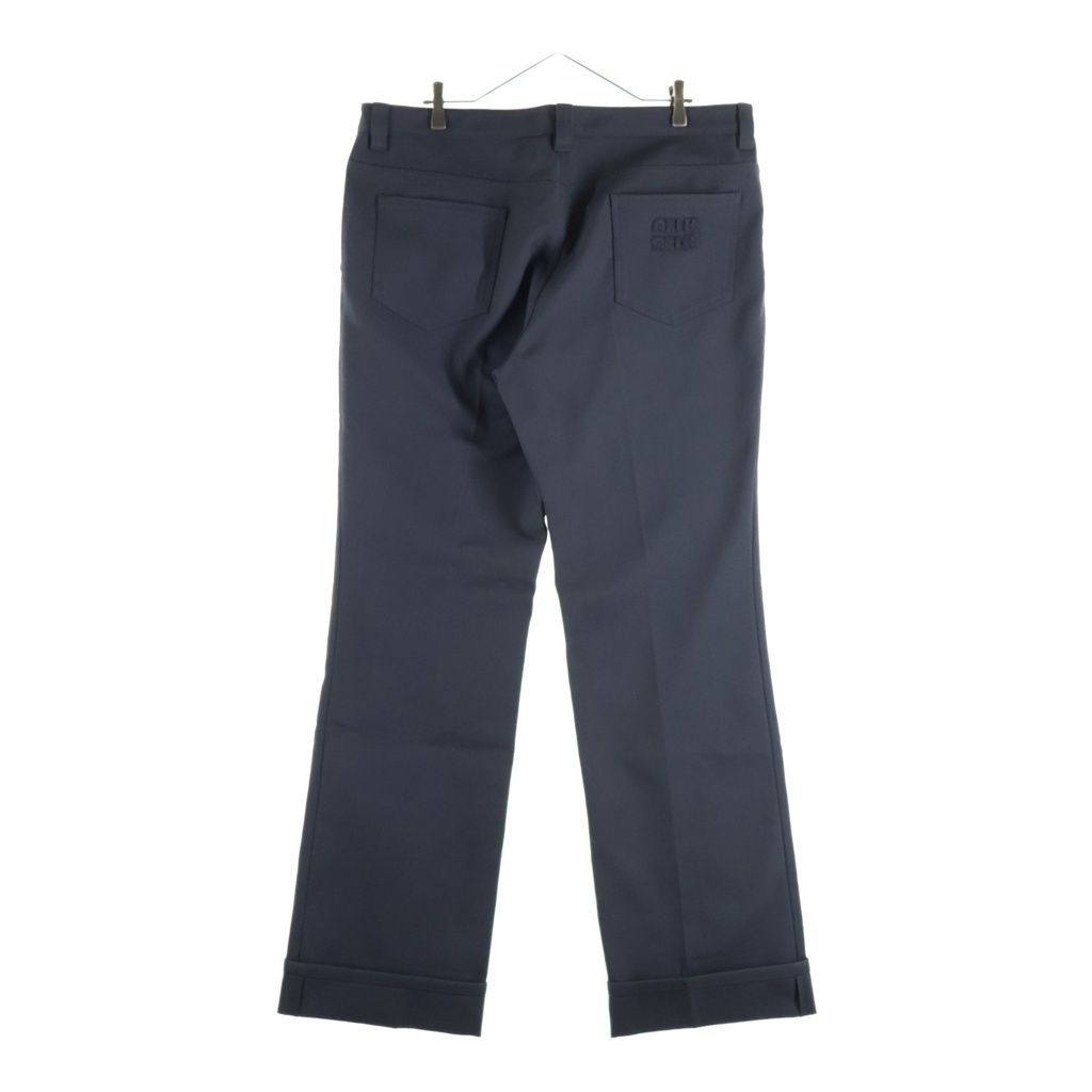 Miu Miu Polyester Pocket Logo Pants Gray — view 2