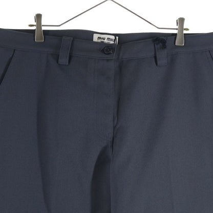 Miu Miu Polyester Pocket Logo Pants Gray — view 3