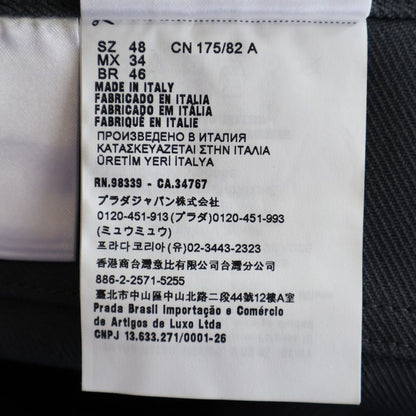 Miu Miu Polyester Pocket Logo Pants Gray — view 8