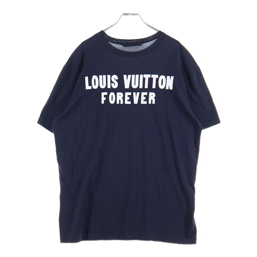 Louis Vuitton Forever Logo Printshort Sleeve T-Shirt Navy