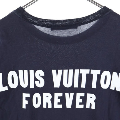 Louis Vuitton Forever Logo Printshort Sleeve T-Shirt Navy — view 4