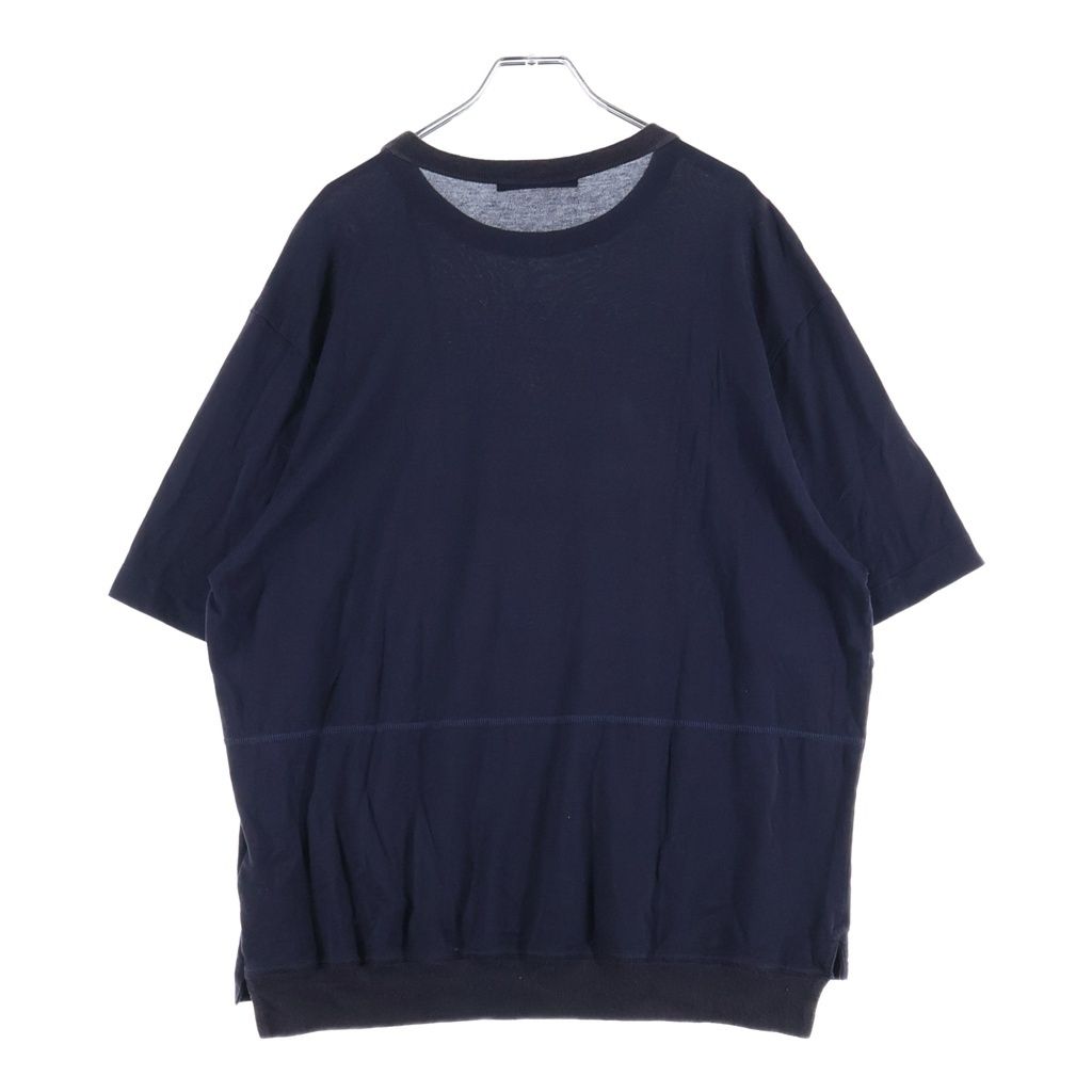 Louis Vuitton Printed Patchwork Oversize Tee Print Sleeve T-Shirt Navy — view 2