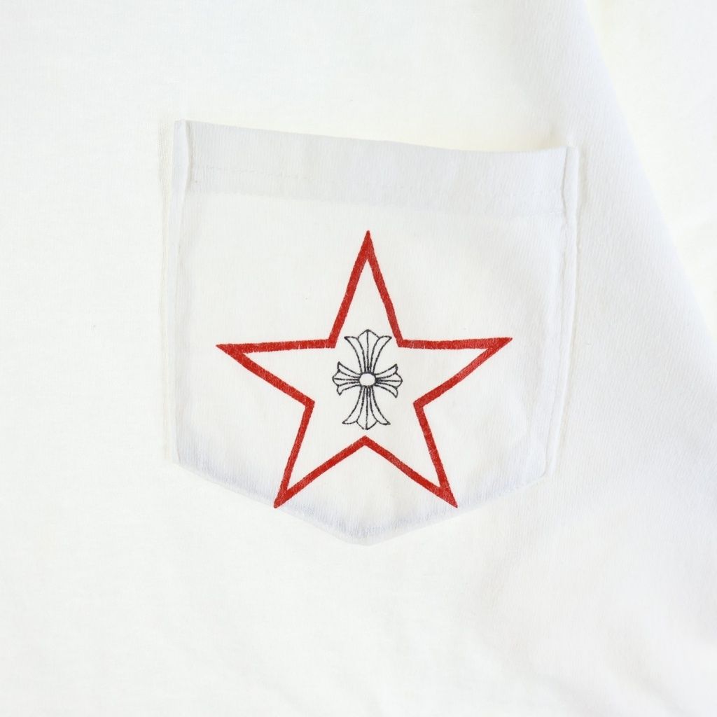 Chrome Hearts Vintage Star Print Short Sleeve T-Shirt White — view 5