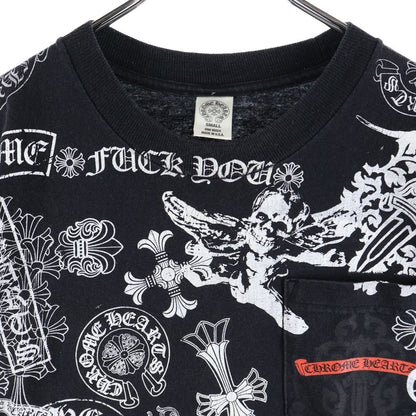 Chrome Hearts Vintage Half Sleeve T-Shirt Multi Motif Print Crew Neck Short — view 3