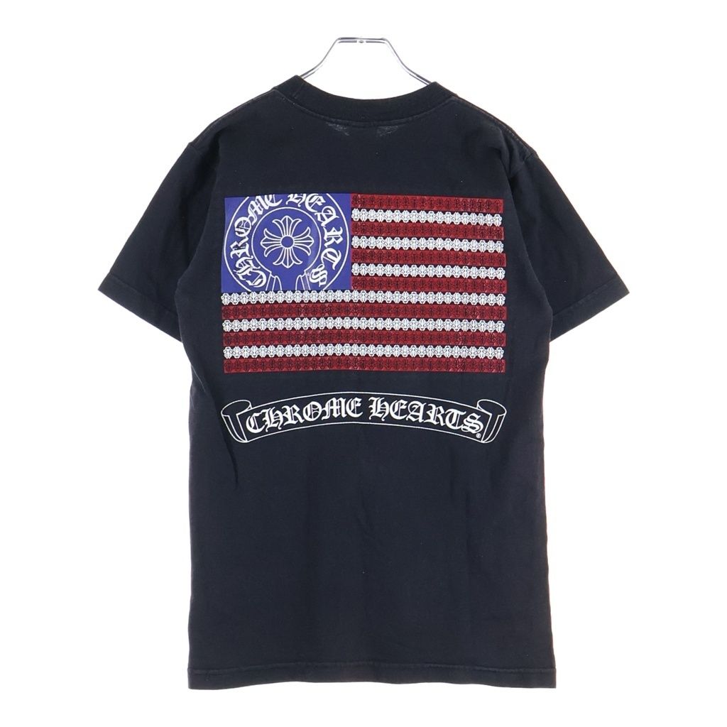 Chrome Hearts Vintage American Flag Dagger Short Sleeve Tee Stars and Stripes
