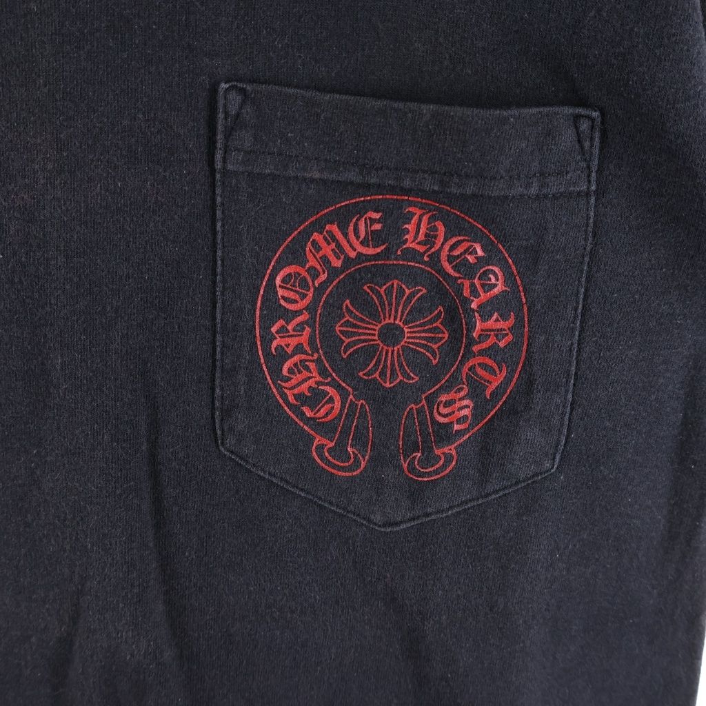 Chrome Hearts Vintage Horseshoe Short Sleeve Pocket T-Shirt Back Circle Logo — view 5