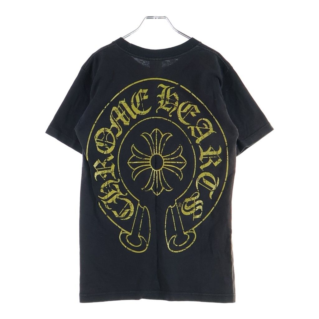 Chrome Hearts Vintage CH Pls Horseshoe Short Sleeve Tee CH Plus Print Crew Neck