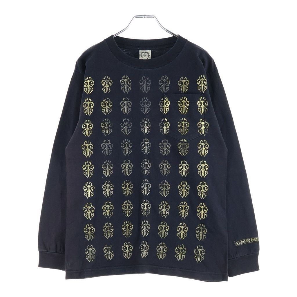 Chrome Hearts Vintage Vine Dagger Long Sleeve Tee All Over Print Crew Neck