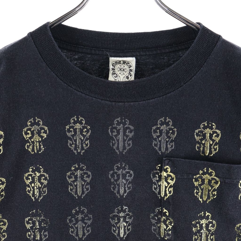Chrome Hearts Vintage Vine Dagger Long Sleeve Tee All Over Print Crew Neck — view 3