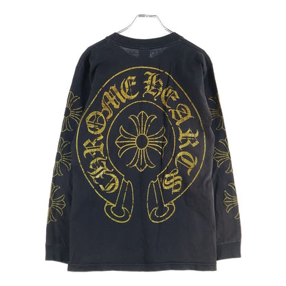 Chrome Hearts Vintage CH Pls Horseshoe Long Sleeve Tee CH Plus Print Crew Neck