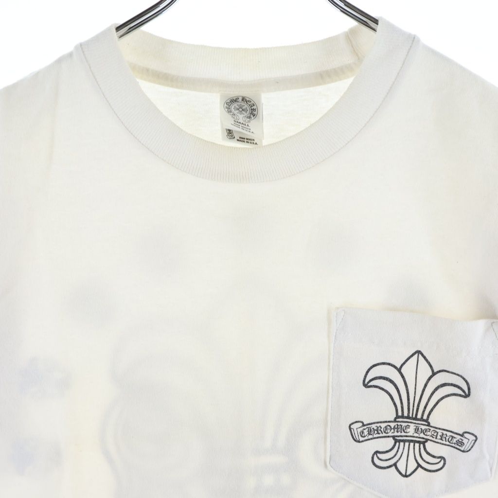 Chrome Hearts Vintage Short Sleeve BS Flare Circle Print Crew Neck T-Shirt White — view 3