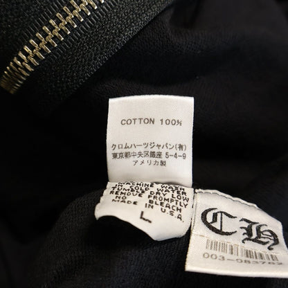 Chrome Hearts Vintage CH Plus Print Dagger Zip Up Hoodie Raglan Sleeve Black — view 8