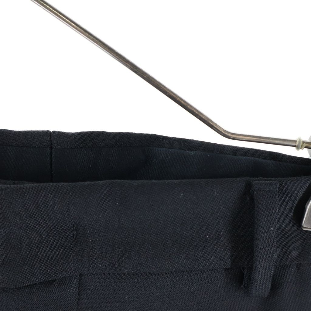 Fendi Wool Chain Side Line Flat-front Trousers Pants Black — view 5
