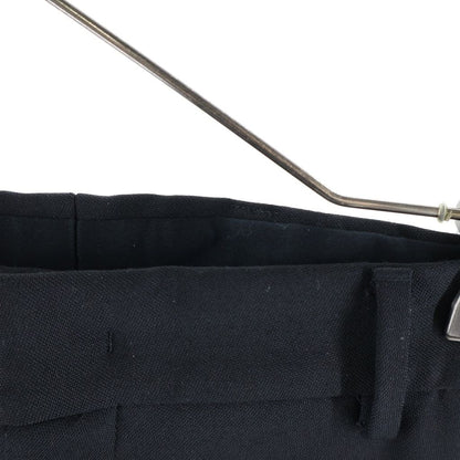 Fendi Wool Chain Side Line Flat-front Trousers Pants Black — view 5