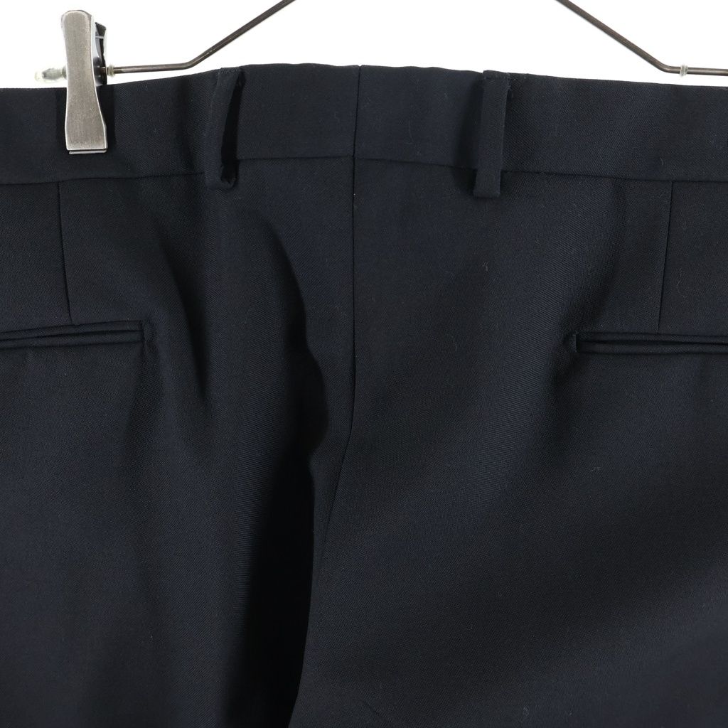 Fendi Wool Chain Side Line Flat-front Trousers Pants Black — view 4