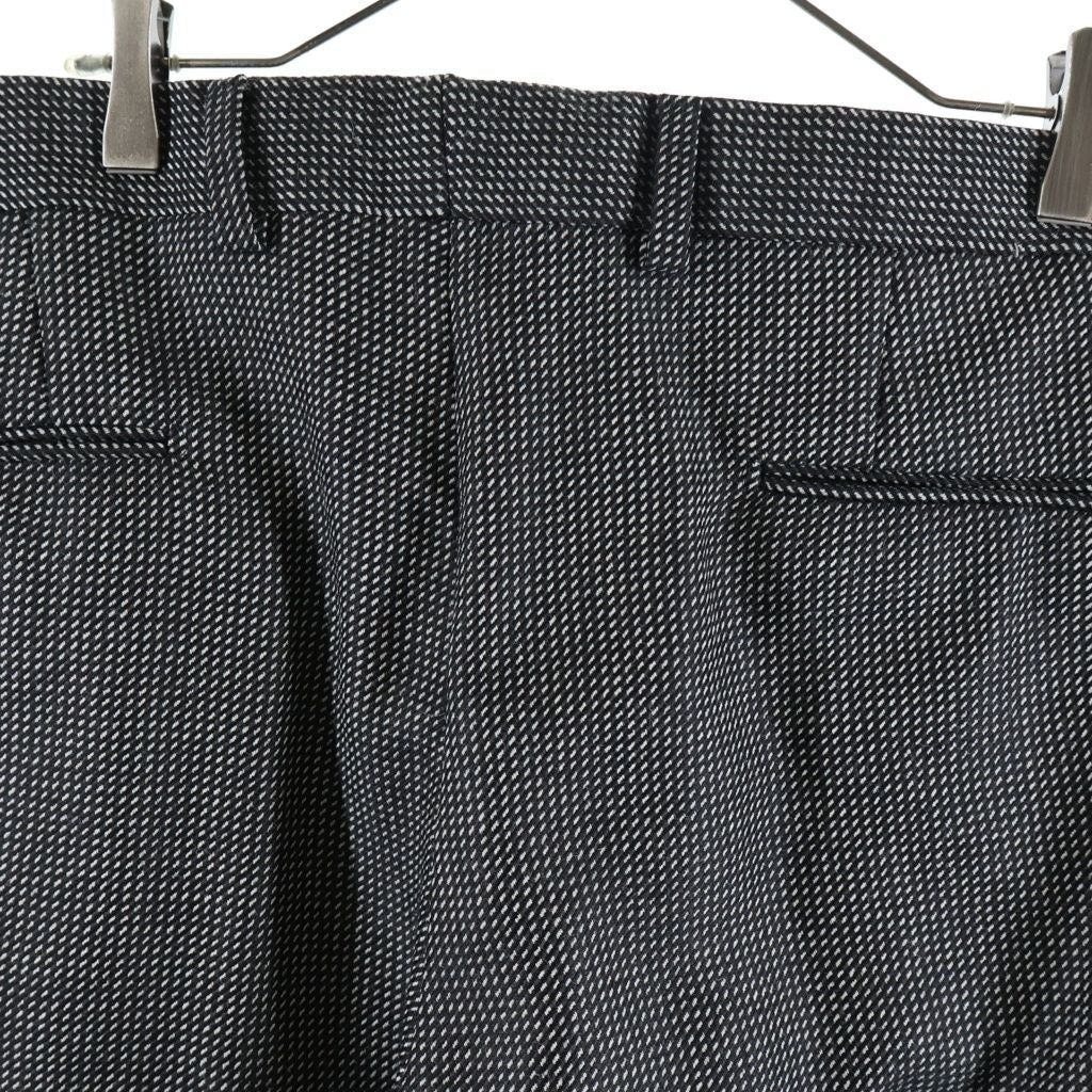 Fendi Wool Sheer Side Line Flat-front Trousers Pants Black — view 4