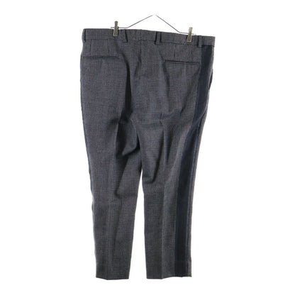 Fendi Wool Sheer Side Line Flat-front Trousers Pants Black — view 2