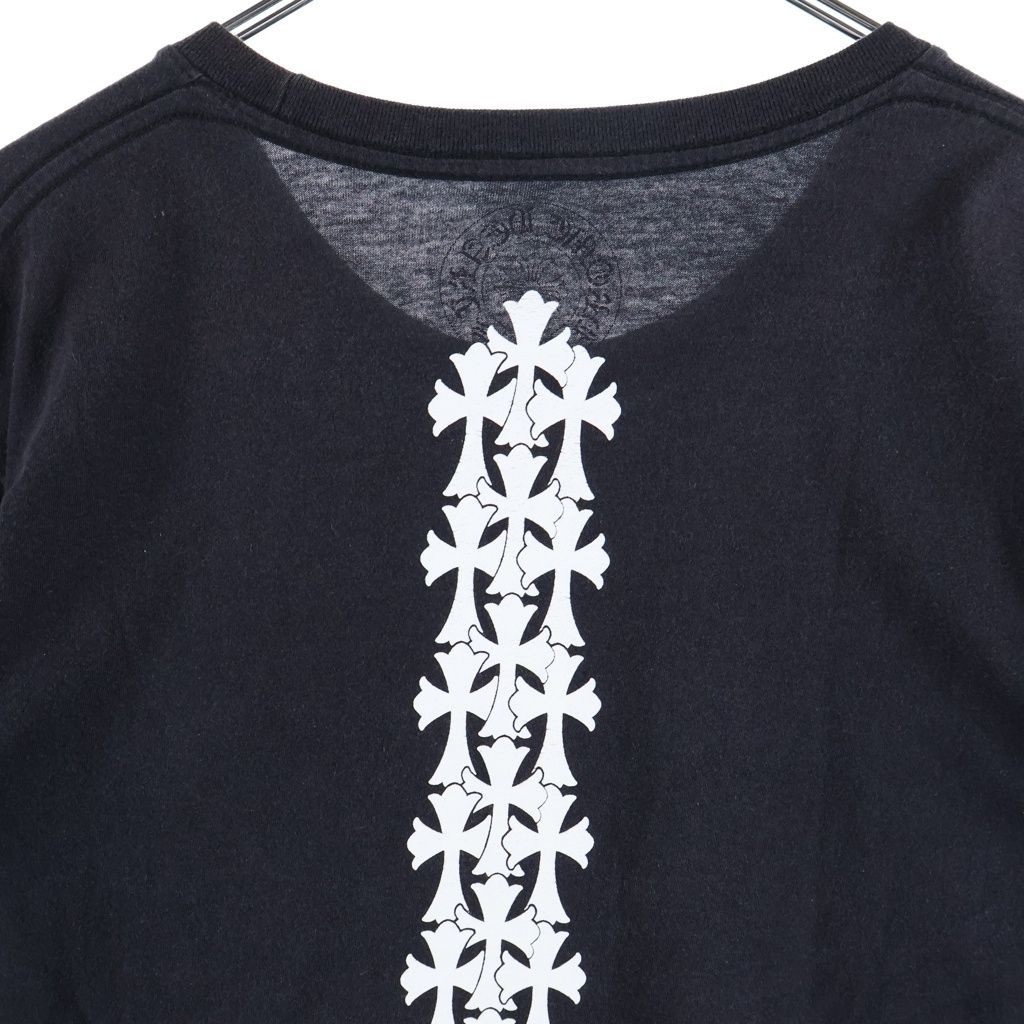 Chrome Hearts Cemetery Cross Tire Track Tee Short Sleeve Crew Neck T-Shirt Black — view 4