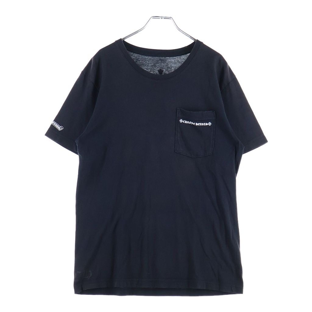 Chrome Hearts Cemetery Cross Tire Track Tee Short Sleeve Crew Neck T-Shirt Black — view 2