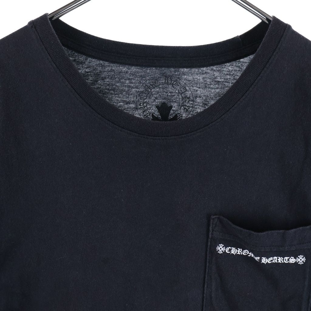 Chrome Hearts Cemetery Cross Tire Track Tee Short Sleeve Crew Neck T-Shirt Black — view 3