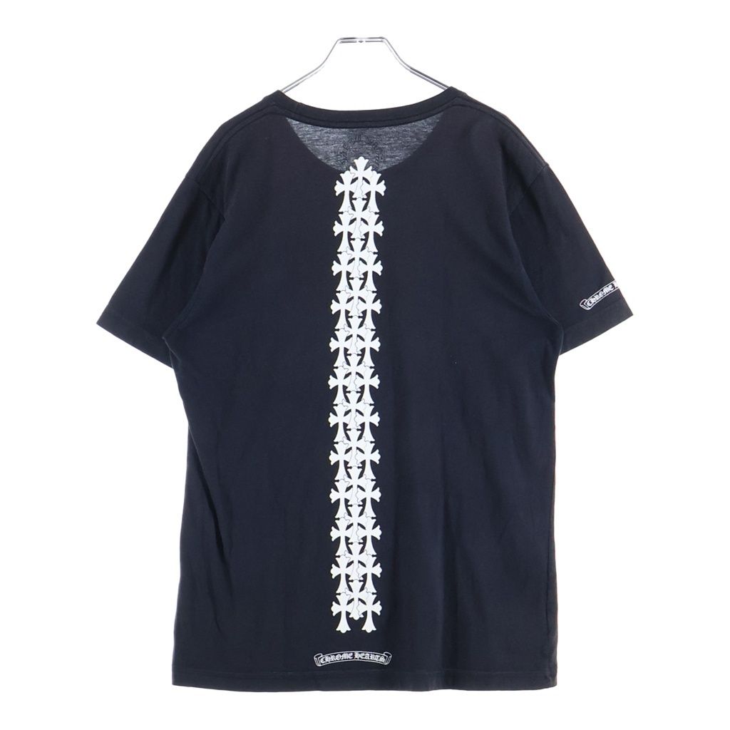 Chrome Hearts Cemetery Cross Tire Track Tee Short Sleeve Crew Neck T-Shirt Black