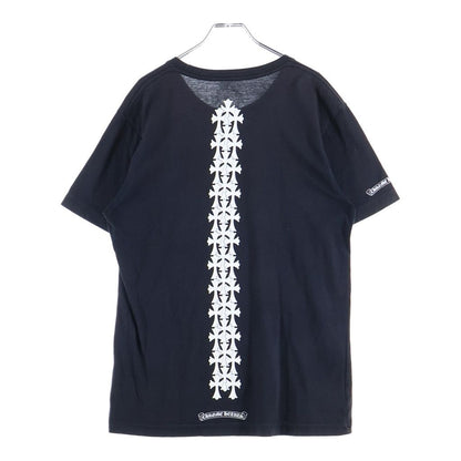 Chrome Hearts Cemetery Cross Tire Track Tee Short Sleeve Crew Neck T-Shirt Black