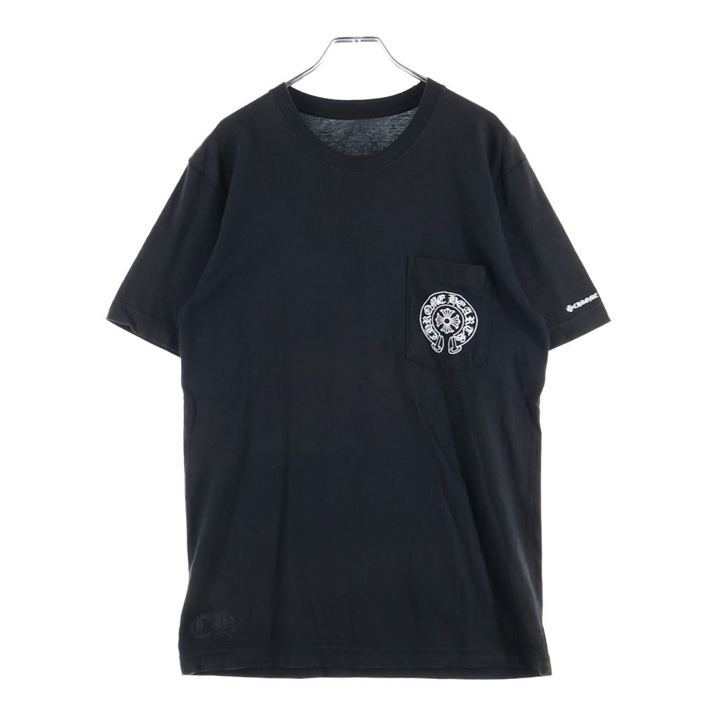 Chrome Hearts Horseshoe Short Sleeve Tee Print Pocket T-Shirt Black — view 2
